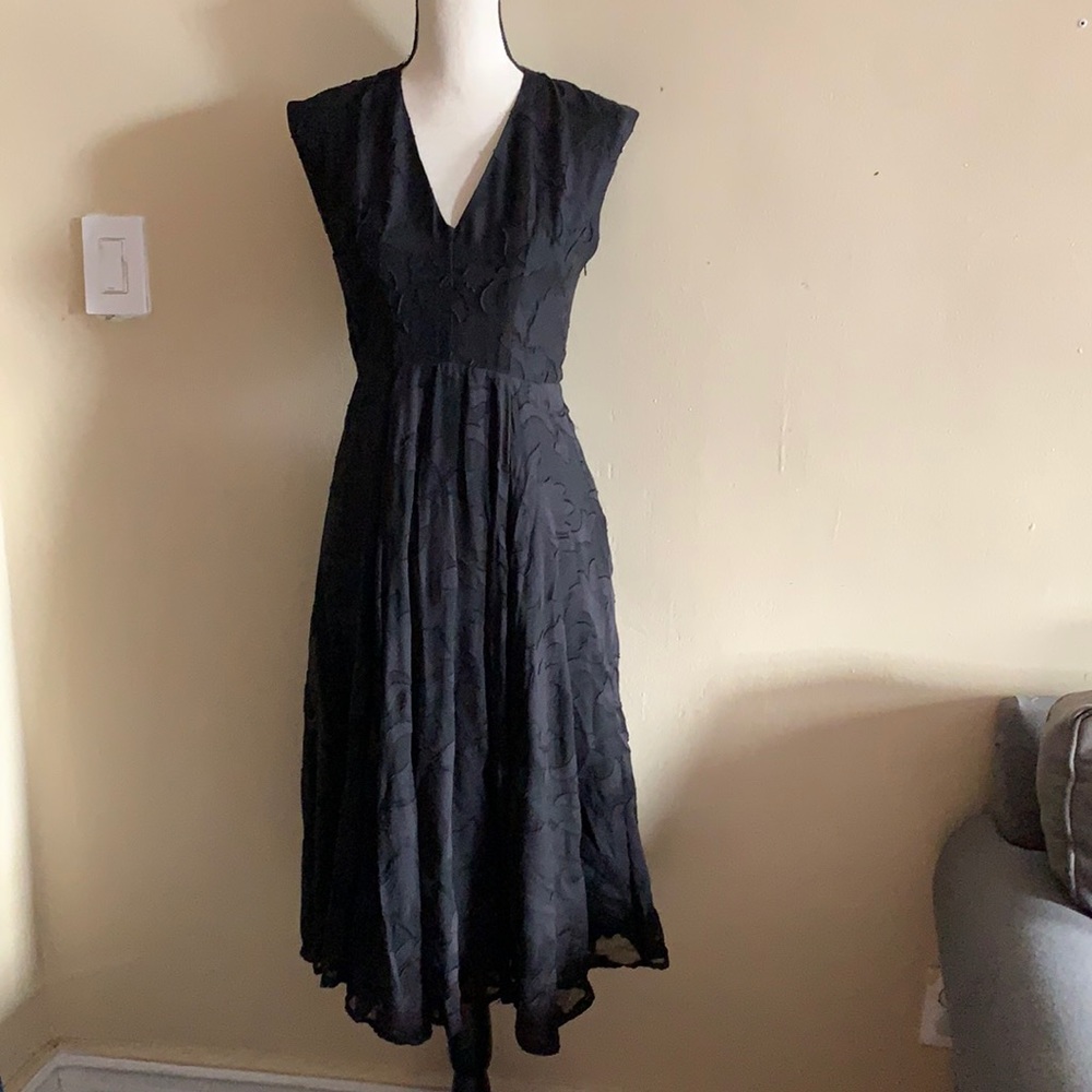 No. 6 Store Fit & Flare Silk Blend Midi Dress